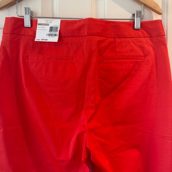 Charter Club Pant Shop Hot Orange Classic Fit Crop SZ 12 NWT - Picture 5 of 10
